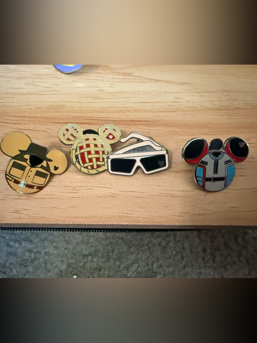Disney Rides Pin Trading Mickey Ears Set of 4 Pins